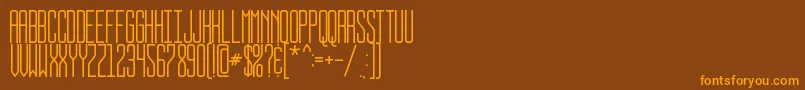 BUSSTOP Font – Orange Fonts on Brown Background