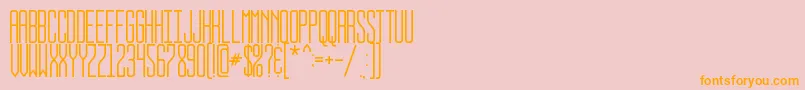 BUSSTOP Font – Orange Fonts on Pink Background