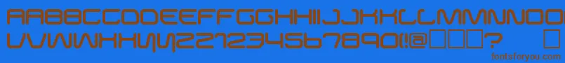 Saiba mais sobre a fonte BUSTER Fonte BUSTER – fontes marrons em um fundo azul