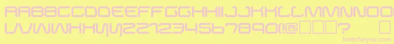 BUSTER   Font – Pink Fonts on Yellow Background