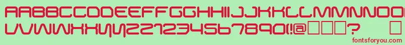 BUSTER   Font – Red Fonts on Green Background