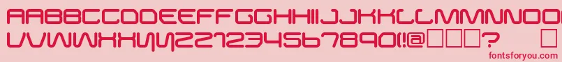 BUSTER   Font – Red Fonts on Pink Background