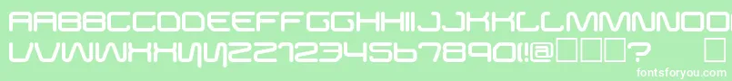 BUSTER  -Schriftart – Weiße Schriften auf grünem Hintergrund