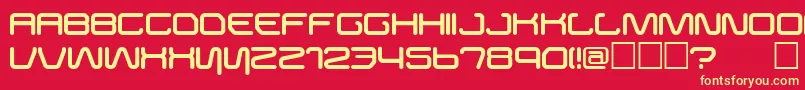 BUSTER   Font – Yellow Fonts on Red Background