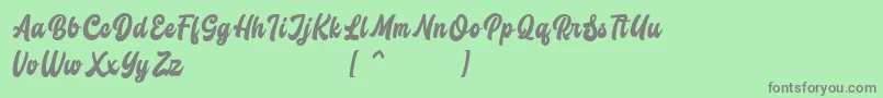 Butchery Font – Gray Fonts on Green Background