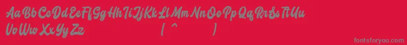 Butchery Font – Gray Fonts on Red Background