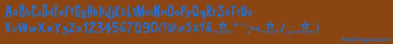BUTECO   Font – Blue Fonts on Brown Background