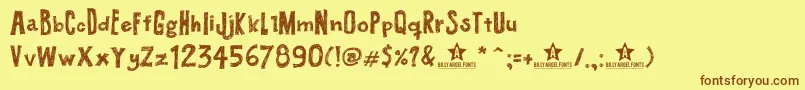 BUTECO   Font – Brown Fonts on Yellow Background