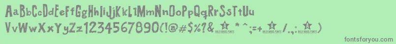 BUTECO   Font – Gray Fonts on Green Background