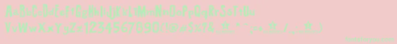 BUTECO   Font – Green Fonts on Pink Background