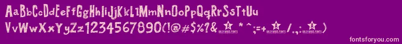 BUTECO   Font – Pink Fonts on Purple Background