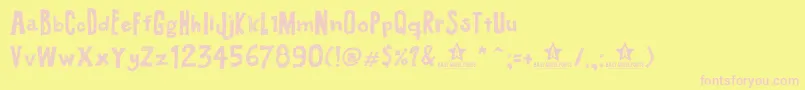 BUTECO   Font – Pink Fonts on Yellow Background
