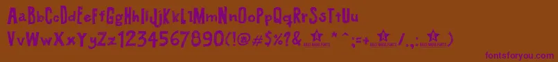 BUTECO   Font – Purple Fonts on Brown Background