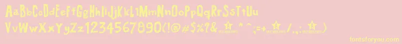 BUTECO   Font – Yellow Fonts on Pink Background