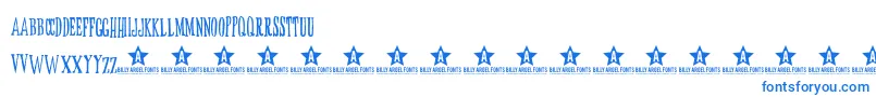 BUTOX   trial-Schriftart – Blaue Schriften