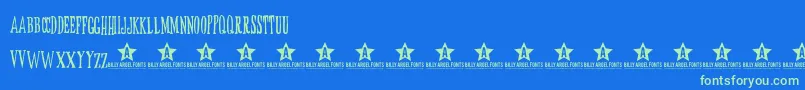 BUTOX   trial Font – Green Fonts on Blue Background