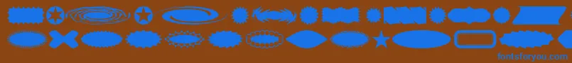 Czcionka BUTTBA   – niebieskie czcionki na brązowym tle