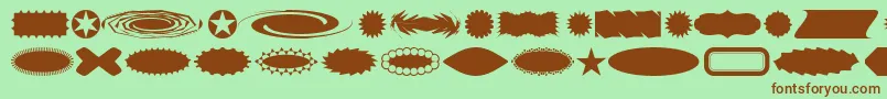 BUTTBA   Font – Brown Fonts on Green Background