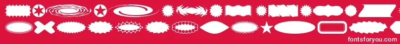 BUTTBA   Font – White Fonts on Red Background