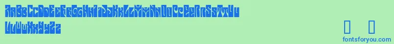 BUTTD    Font – Blue Fonts on Green Background