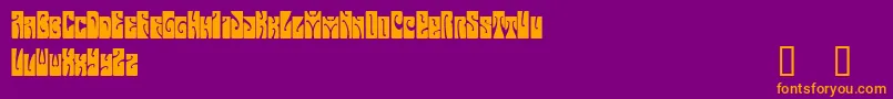 BUTTD    Font – Orange Fonts on Purple Background