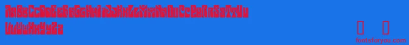 BUTTD    Font – Red Fonts on Blue Background