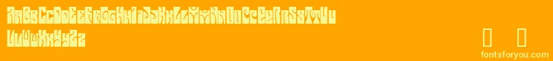 BUTTD    Font – Yellow Fonts on Orange Background