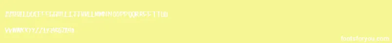 Fueltanks Font – White Fonts on Yellow Background