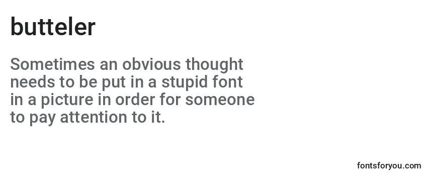 Review of the Butteler (122470) Font