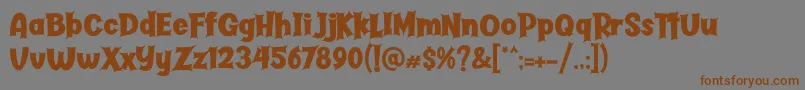 Butter Haunted Font – Brown Fonts on Gray Background