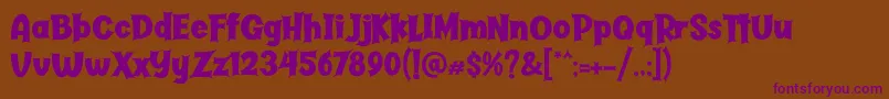 Butter Haunted Font – Purple Fonts on Brown Background