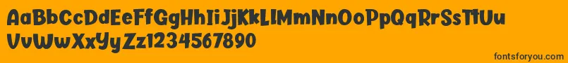 Butter Layer Font – Black Fonts on Orange Background