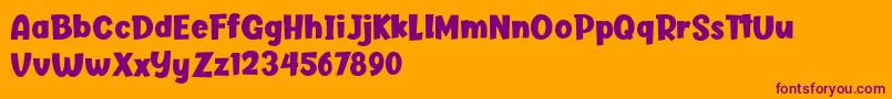Butter Layer Font – Purple Fonts on Orange Background