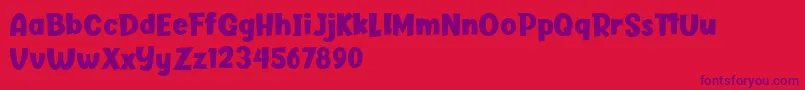 Butter Layer Font – Purple Fonts on Red Background