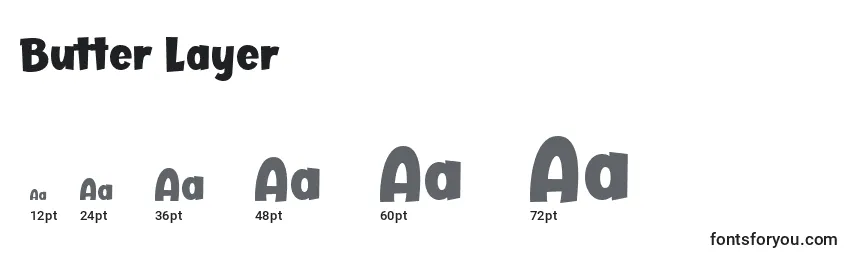 Butter Layer Font Sizes