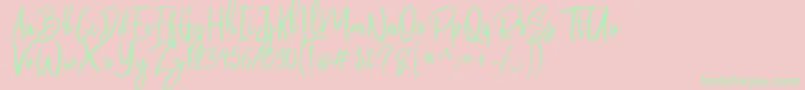 Butter Luchy Free Font – Green Fonts on Pink Background