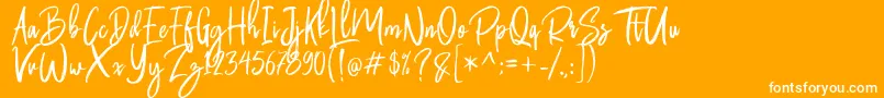 Butter Luchy Free Font – White Fonts on Orange Background