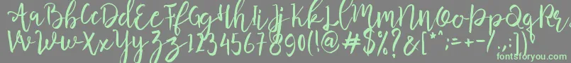 Butter Mellow   Font – Green Fonts on Gray Background