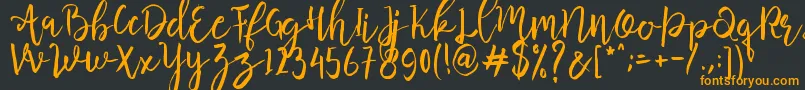 Butter Mellow   Font – Orange Fonts on Black Background