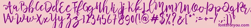 Butter Mellow   Font – Purple Fonts on Pink Background