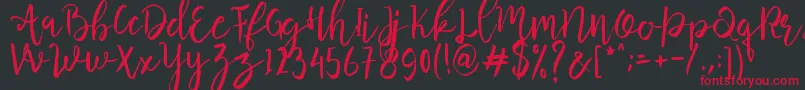 Butter Mellow   Font – Red Fonts on Black Background