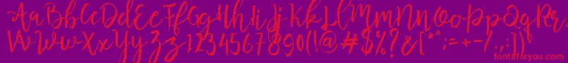 Butter Mellow   Font – Red Fonts on Purple Background