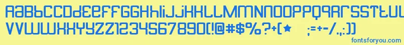 butterbelly Font – Blue Fonts on Yellow Background