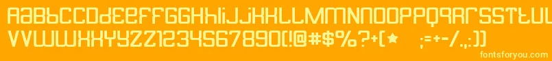 フォントbutterbelly – オレンジの背景に黄色の文字