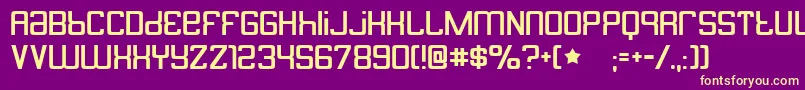 butterbelly Font – Yellow Fonts on Purple Background