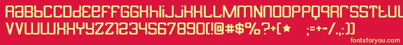 butterbelly Font – Yellow Fonts on Red Background