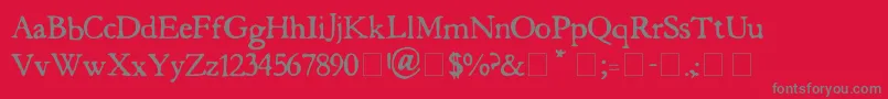 フォントbutterbrotpapier – 赤い背景に灰色の文字