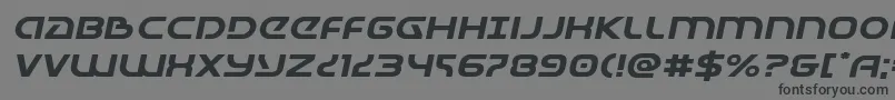 フォントUniversaljackexpandital – 黒い文字の灰色の背景