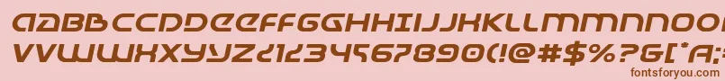 Universaljackexpandital Font – Brown Fonts on Pink Background