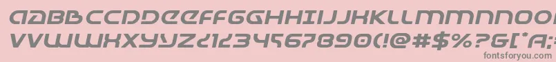 Universaljackexpandital Font – Gray Fonts on Pink Background